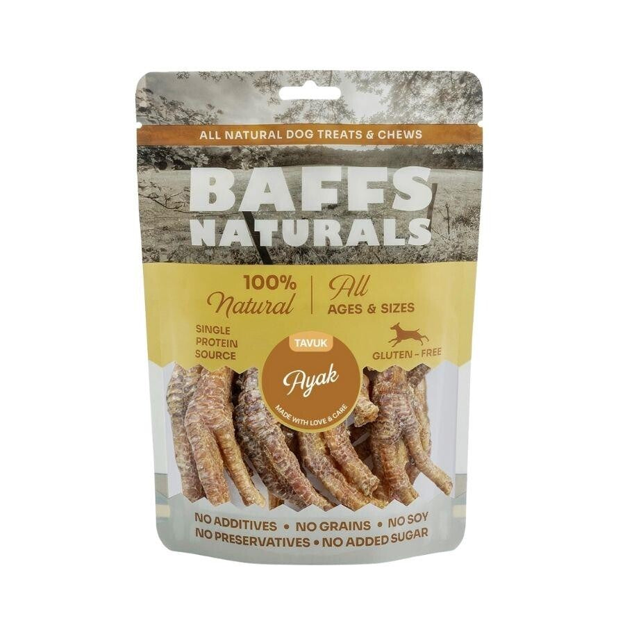 Baffs Naturals Kurutulmuş Tavuk Ayağı Köpek Ödülü 100 GR  | SRC: Barcode: 8683229861434