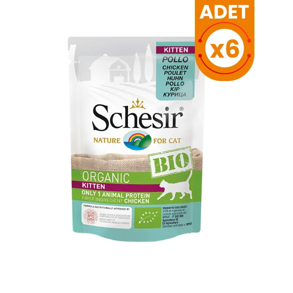 Schesir Bio Range Kitten Organik Yavru Konserve Kedi Maması