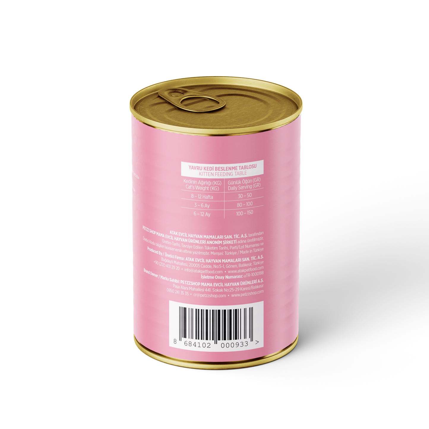 PetzzCats Tavuk Etli Yavru Kedi Konservesi