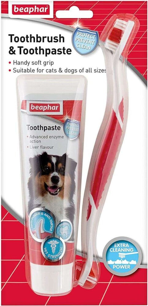 Beaphar Köpek Diş Fırçası Ve Diş Macunu Seti 100 GR  | SRC: Barcode: 8711231153039