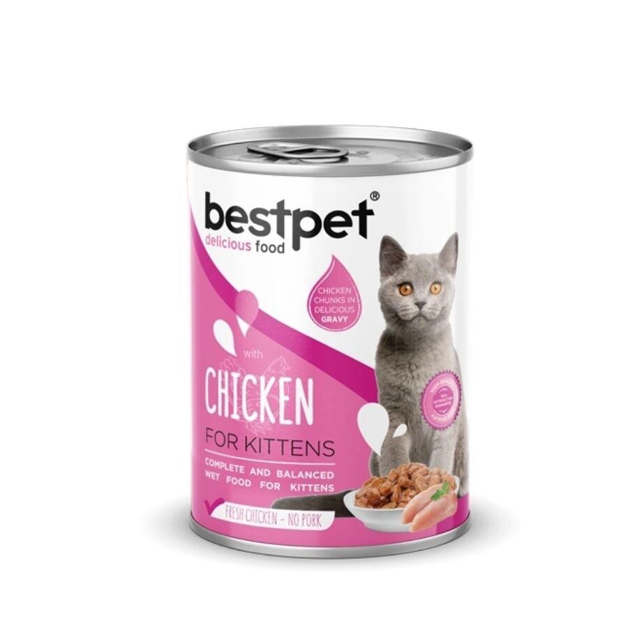 Bestpet Jöle İçinde Parça Etli Tavuklu Konserve Yavru Kedi Maması 400 GR  | SRC: Barcode: 8681465601159