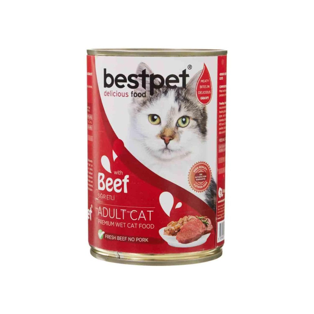 Bestpet Sığır Etli Yetişkin Kedi Konservesi 400 GR  | SRC: Barcode: 8681465601173