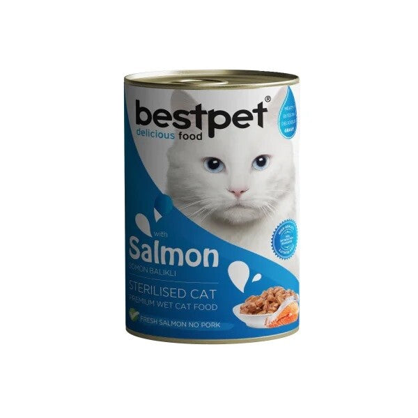 Bestpet Somonlu Kısırlaştırılmış Yetişkin Kedi Konservesi 400 GR  | SRC: Barcode: 8681465603146