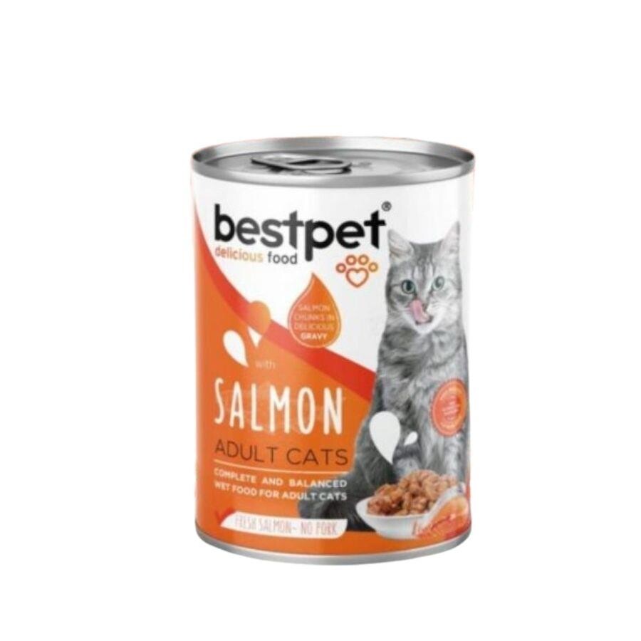 Bestpet Somonlu Yetişkin Kedi Konservesi 400 GR  | SRC: Barcode: 8681465601166