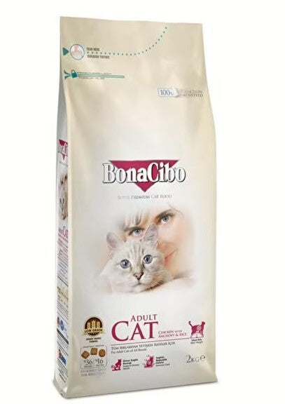 Bonacibo Tavuklu (hamsi Ve Pirinç Eşliğinde) Yetişkin Kedi Maması 2 KG  | SRC: Barcode: 8694686406090