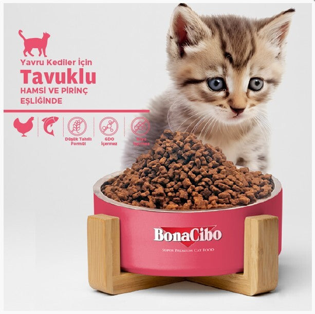 Bonacibo Tavuklu (hamsi Ve Pirinç Eşliğinde) Yavru Kedi Maması 1.5 KG  | SRC: Barcode: 8694686406083