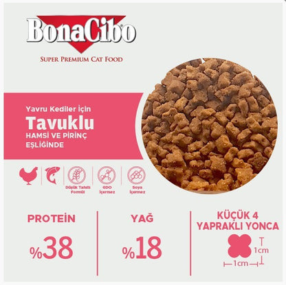 Bonacibo Tavuklu (hamsi Ve Pirinç Eşliğinde) Yavru Kedi Maması 1.5 KG  | SRC: Barcode: 8694686406083