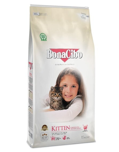 Bonacibo Tavuklu (hamsi Ve Pirinç Eşliğinde) Yavru Kedi Maması 15 KG  | SRC: Barcode: 8694686406946