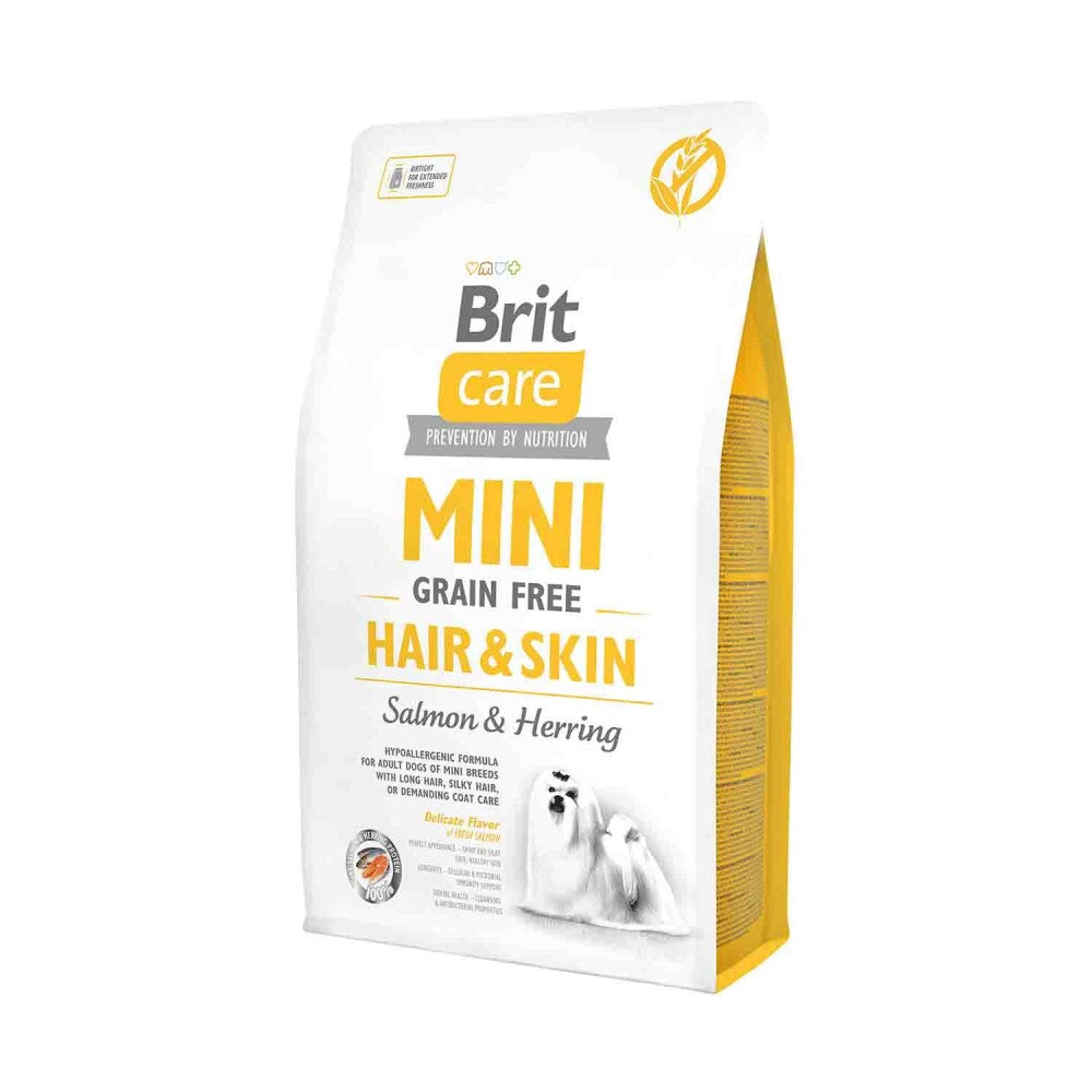 Brit Care Haircare Somonlu Tahılsız Mini Irk Yetişkin Köpek Maması 7 KG  | SRC: Barcode: 8595602520244