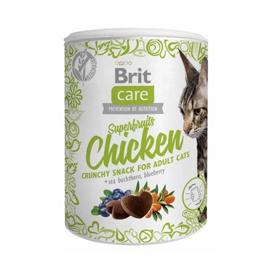 Brit Care Superfruits Glutensiz Tavuklu Ve Yaban Mersinli Kıtır Kedi Ödül Maması 100 GR  | SRC: Barcode: 8595602521432