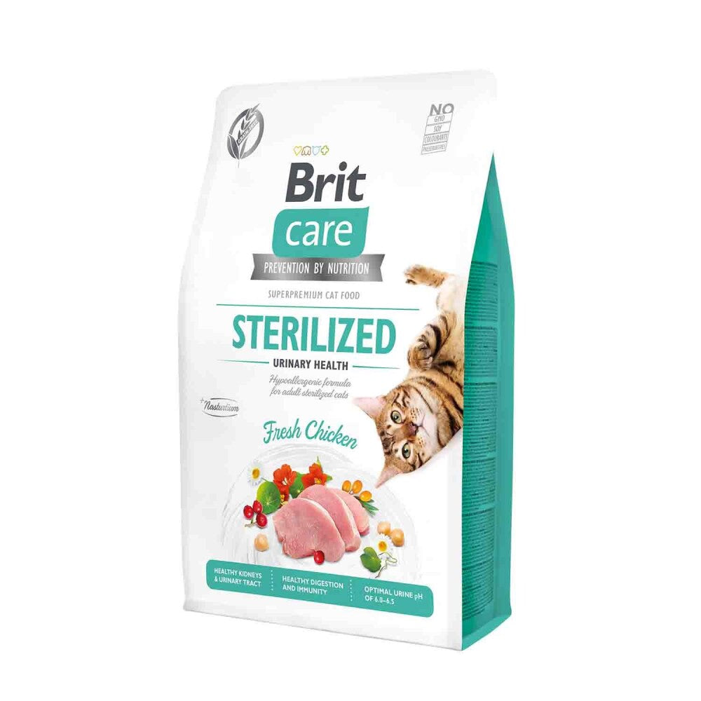 Brit Care Tahılsız Tavuk Etli Kısırlaştırılmış Üriner Destekli Yetişkin Kedi Maması 2 KG  | SRC: Barcode: 8595602540730