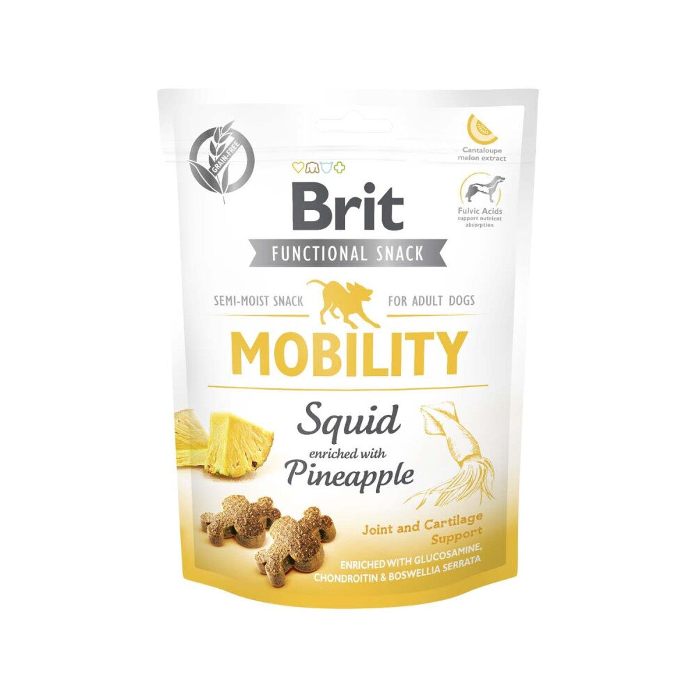 Brit Mobility Glutensiz Ananas Ve Kalamarlı Kemik Gelişimi İçin Köpek Ödülü 150 GR  | SRC: Barcode: 8595602539932