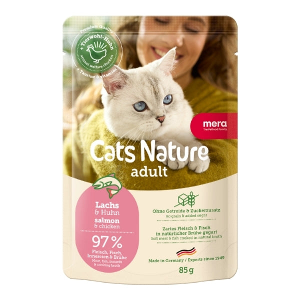 Mera Cats Nature Somonlu Pouch Yetişkin Konserve Kedi Maması