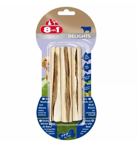 8 In 1 Delights Sticks Biftekli Köpek Kemik Ödülü