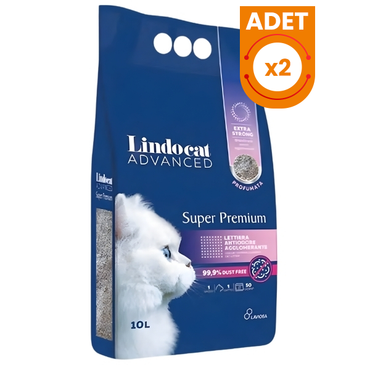 Lindocat Super Premium Pudra Kokulu Extra Güçlü Tozsuz Topaklanan Kedi Kumu