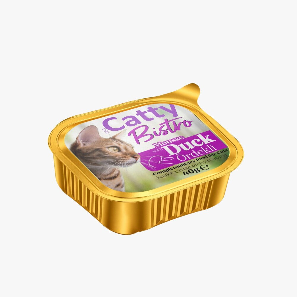 Catty Bistro Mousse Ördekli Yetişkin Kedi Konservesi 40 GR  | SRC: Barcode: 8680542873557
