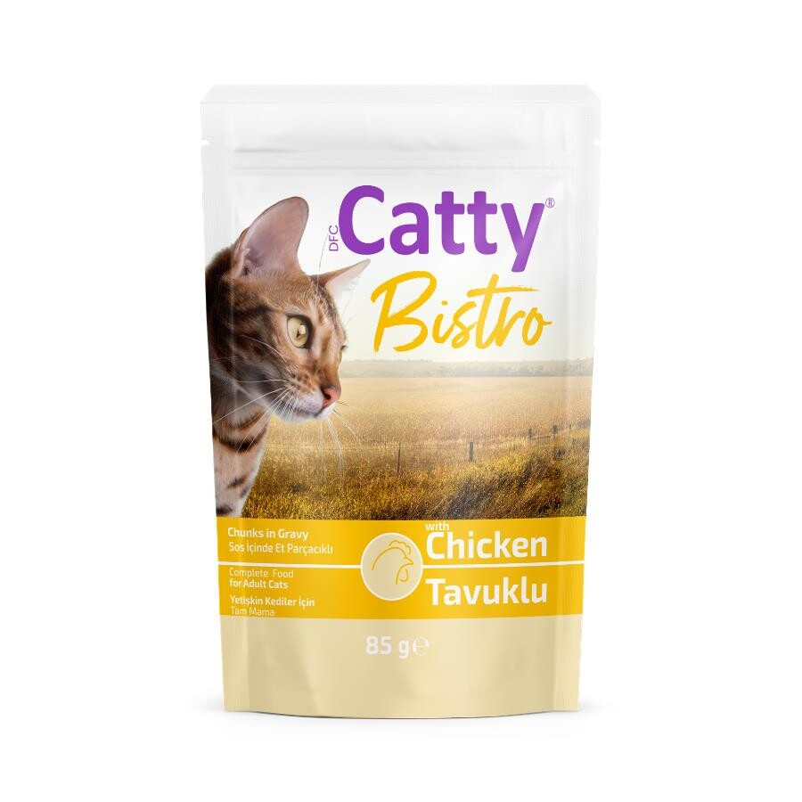 Catty Bistro Sos İçinde Tavuklu Yetişkin Kedi Konservesi 85 GR  | SRC: Barcode: 8680542873700