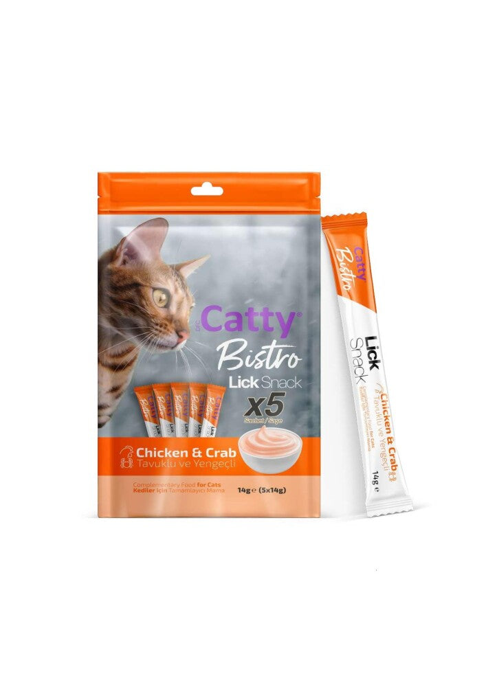 Catty Bistro Tavuklu Ve Yengeçli Yetişkin Kedi Krema Ödülü 5 X 14 GR  | SRC: Barcode: 8680542872413