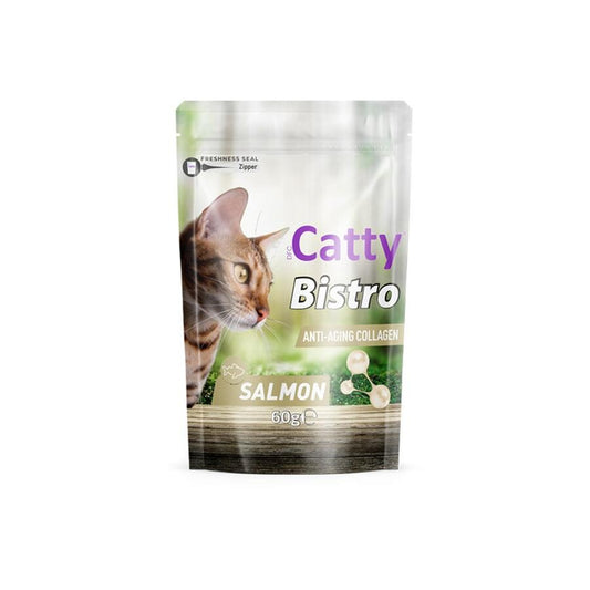 Catty Bistro Yaşlanma Karşıtı Kolajen Somonlu Kedi Ödül Maması 60 GR  | SRC: Barcode: 8680542871881