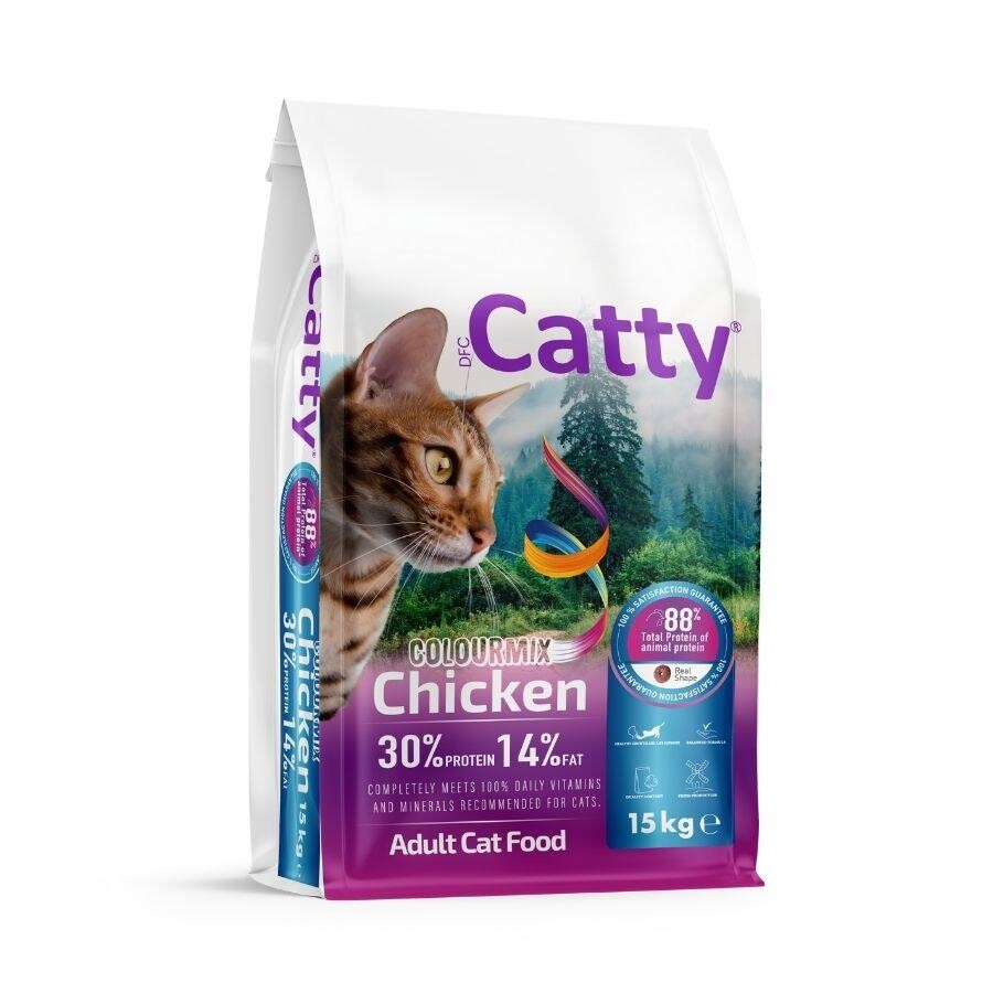 Catty Colourmix Tavuklu Renkli Taneli Yetişkin Kedi Maması 15 KG  | SRC: Barcode: 8680542870242