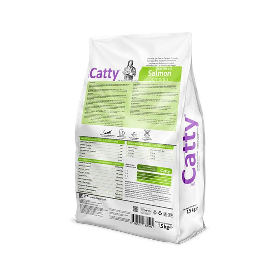 Catty Somonlu Kısırlaştırılmış Yetişkin Kedi Maması 1.5 KG  | SRC: Barcode: 8680542871652