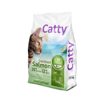 Catty Somonlu Kısırlaştırılmış Yetişkin Kedi Maması 1.5 KG  | SRC: Barcode: 8680542871652