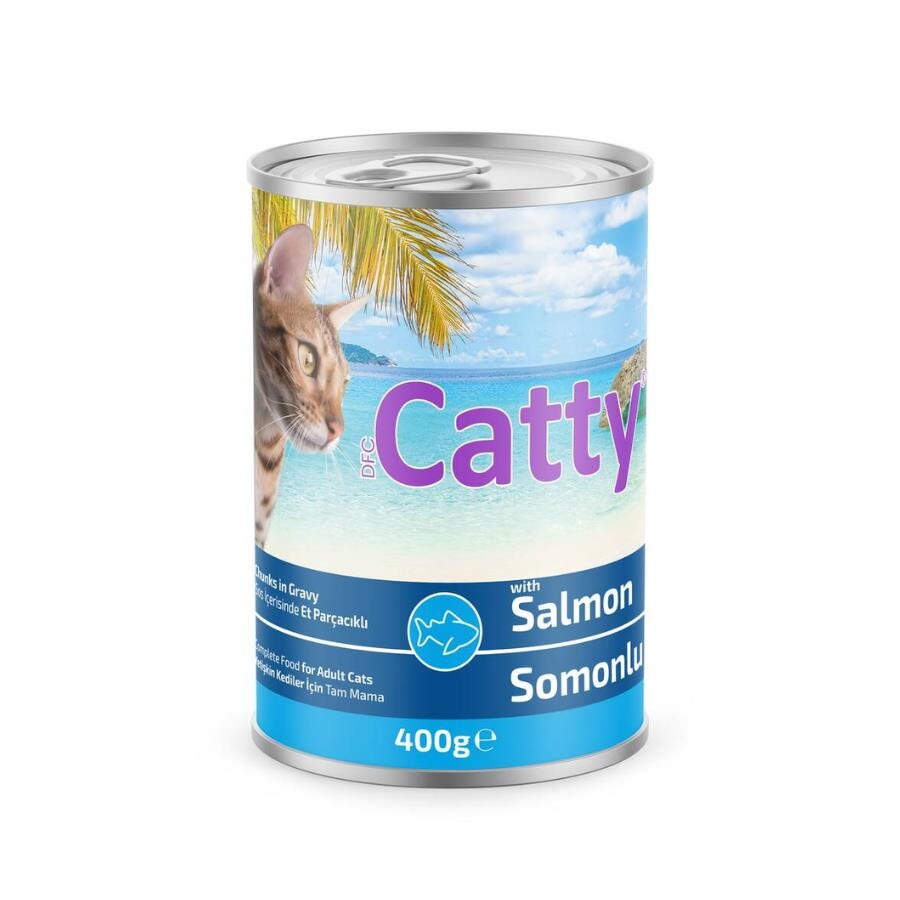 Catty Sos İçinde Somon Balıklı Ve Alabalık Etli Kedi Konservesi 400 GR  | SRC: Barcode: 8680542871577