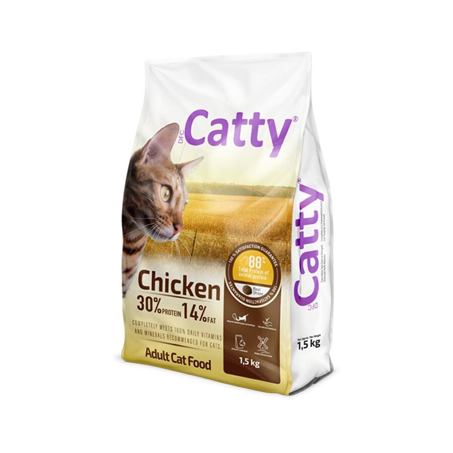 Catty Tavuklu Yetişkin Kedi Maması 1.5 KG  | SRC: Barcode: 8680542871614
