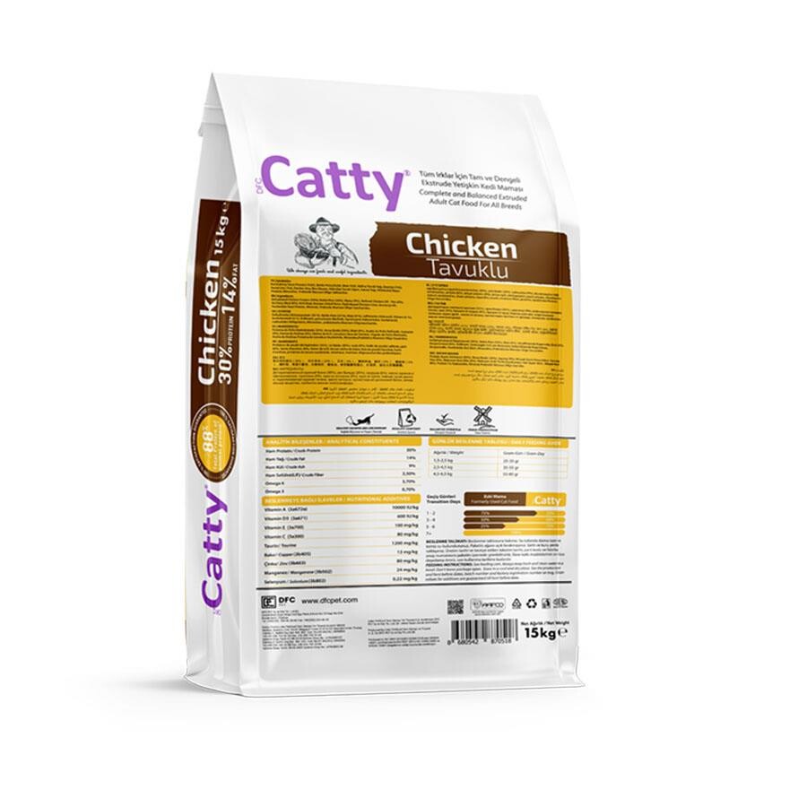 Catty Tavuklu Yetişkin Kedi Maması 15 KG  | SRC: Barcode: 8680542870518