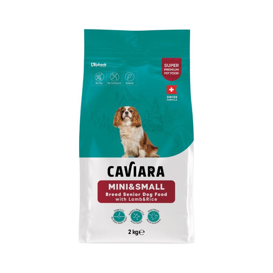 Caviara Kuzu Etli Ve Pirinçli Mini Ve Küçük Irk Yaşlı Köpek Maması 2 KG  | SRC: Barcode: 7640297841226