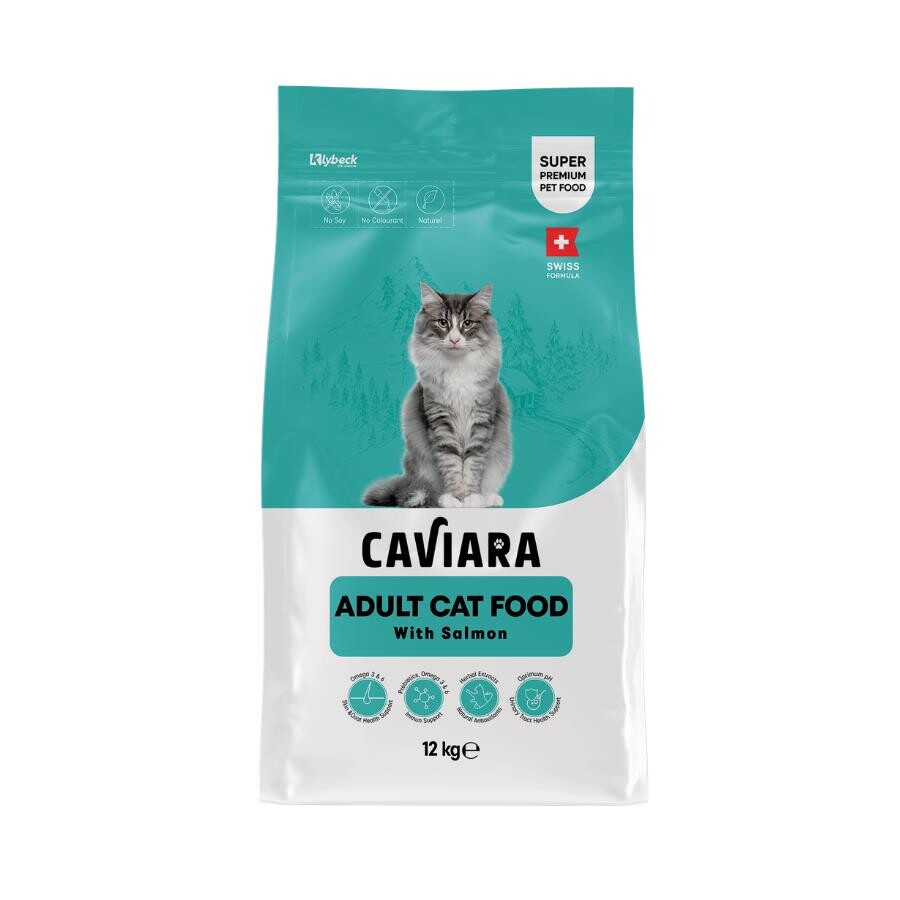 Caviara Somonlu Yetişkin Kedi Maması 12 KG  | SRC: Barcode: 7640297841271