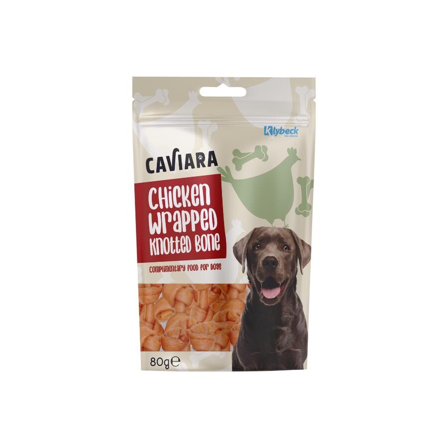 Caviara Tavuk Etli Düğümlü Köpek Çiğneme Kemiği 80 GR  | SRC: Barcode: 7640297840809