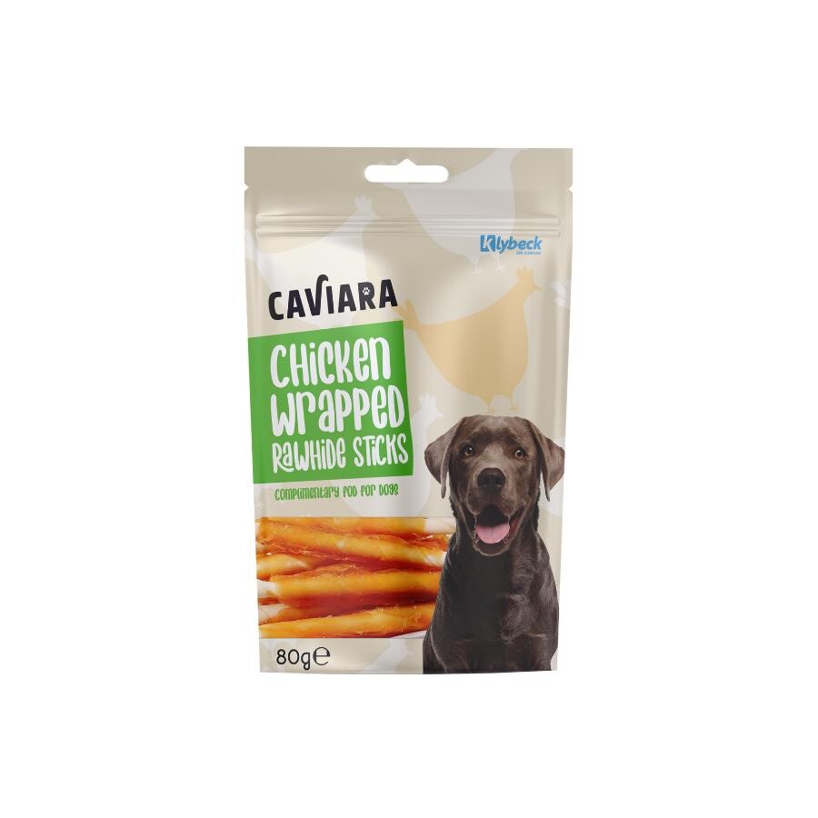 Caviara Tavuk Sarılı Çiğneme Çubuğu Köpek Ödül Maması 80 GR  | SRC: Barcode: 7640297840854