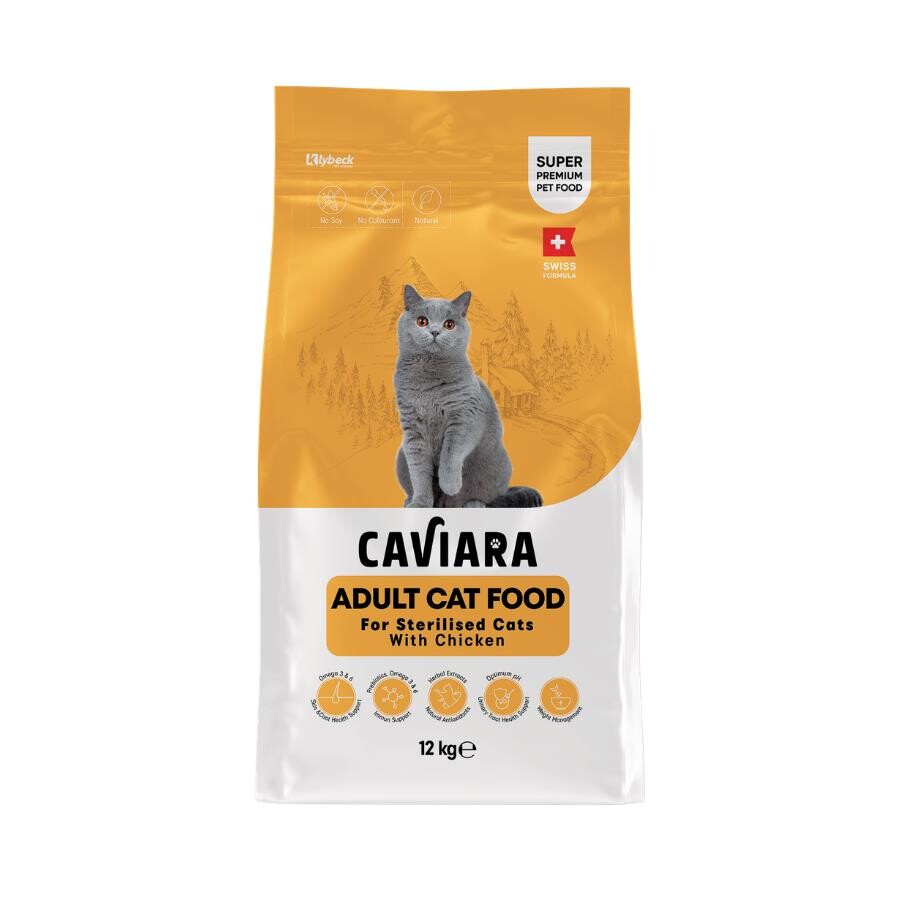 Caviara Tavuklu Kısırlaştırılmış Yetişkin Kedi Maması 12 KG  | SRC: Barcode: 7640297841295