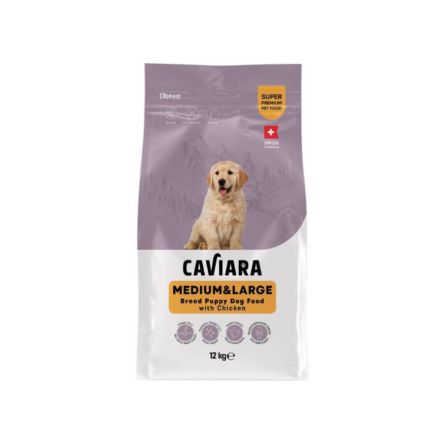 Caviara Tavuklu Orta Ve Büyük Irk Yavru Köpek Maması 12 KG  | SRC: Barcode: 7640297841066