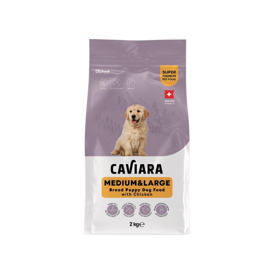 Caviara Tavuklu Orta Ve Büyük Irk Yavru Köpek Maması 2 KG  | SRC: Barcode: 7640297841059