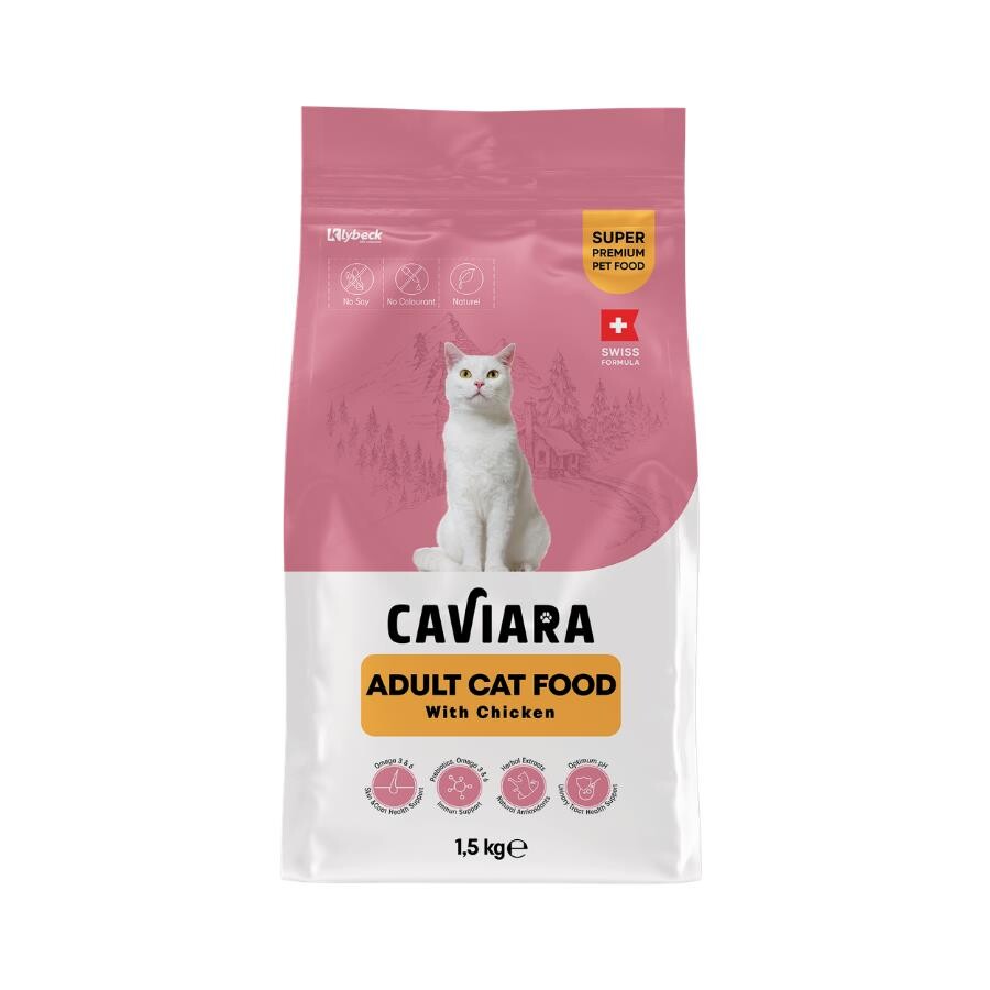 Caviara Tavuklu Yetişkin Kedi Maması 1.5 KG  | SRC: Barcode: 7640297841240