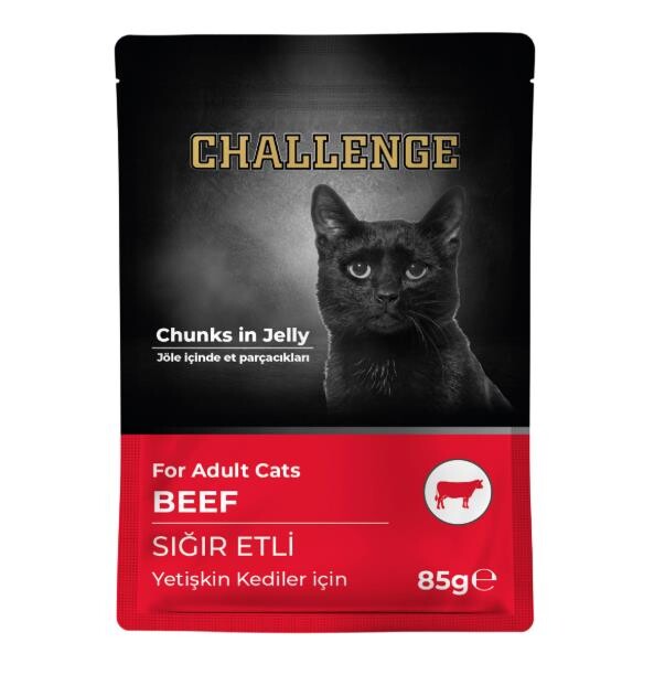 Challenge Pouch Sığır Etli Yetişkin Kedi Konservesi 85 GR  | SRC: Barcode: 8690286595530