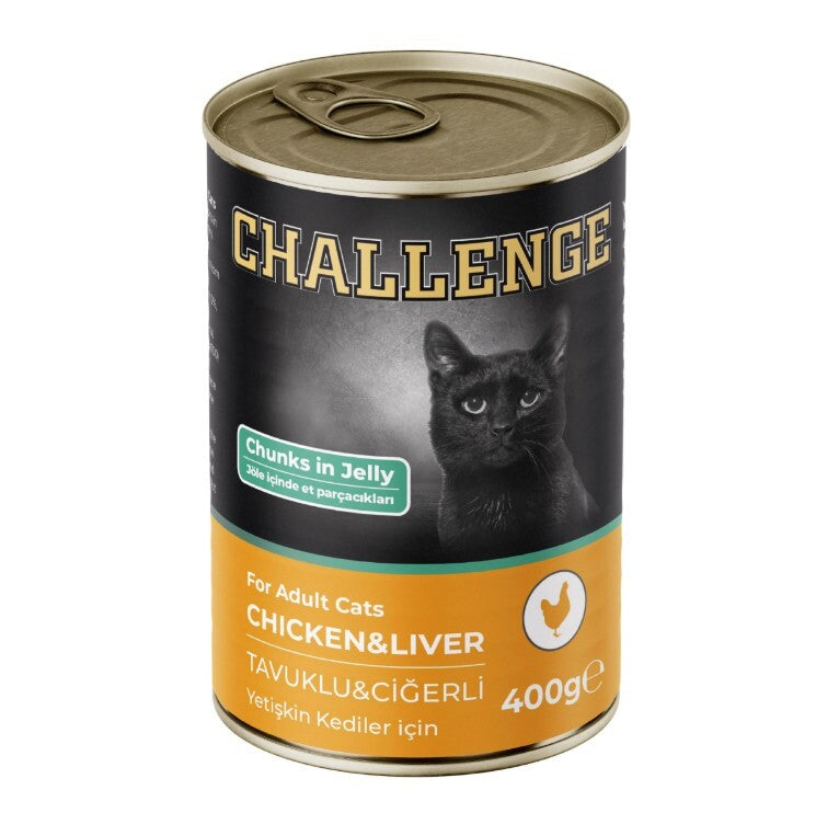 Challenge Tavuk Ve Ciğerli Yetişkin Kedi Konservesi 400 GR TEKLI  | SRC: Barcode: 8690286595424