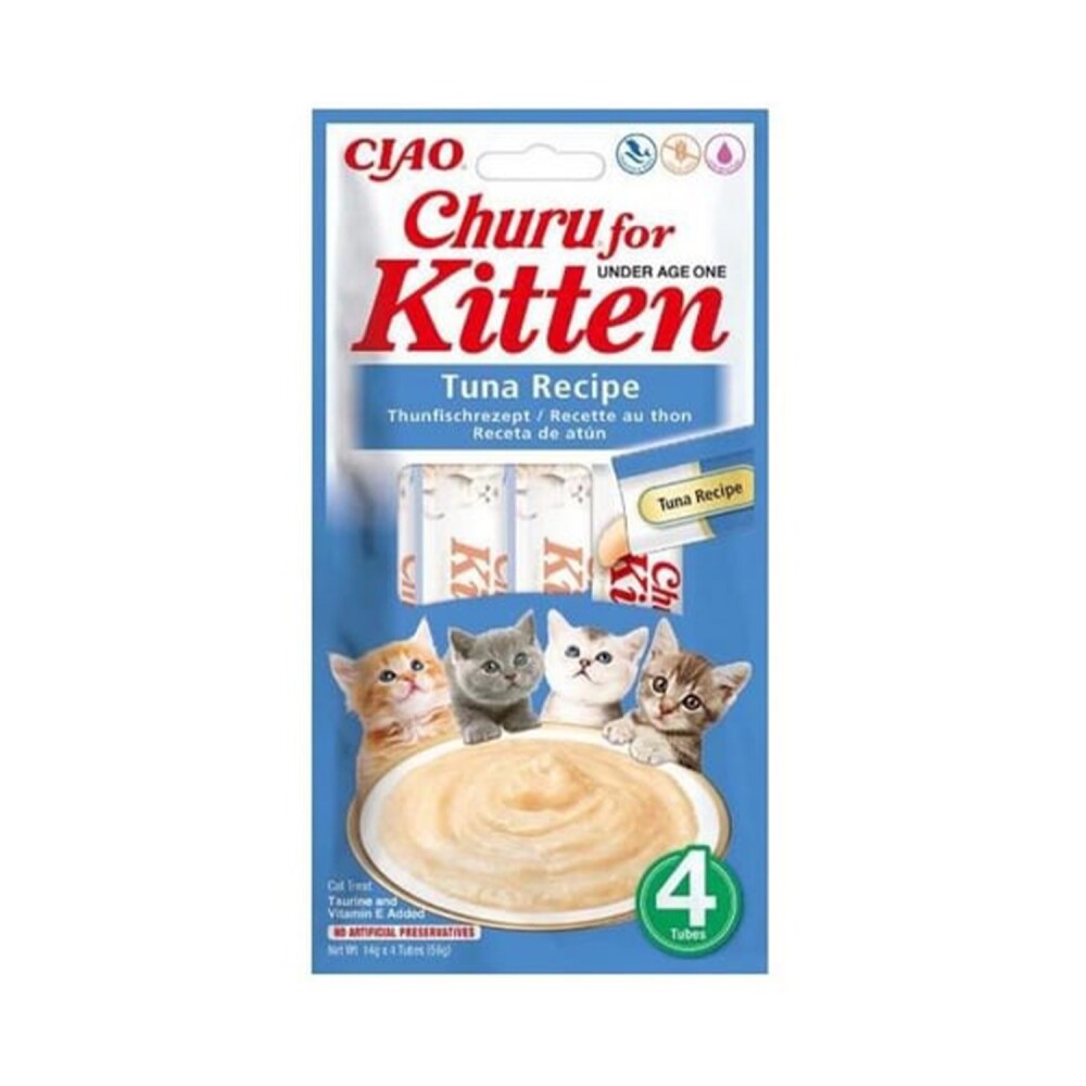 Ciao Churu Yavru Kediler Için Tuna Balıklı Krema Ödül Maması 4 X 14 GR  | SRC: Barcode: 4262365730572