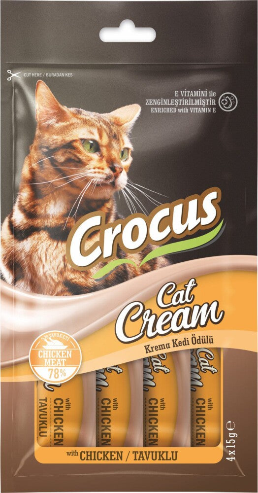 Crocus Tavuklu Krema Kedi Ödülü 4 X 15 GR  | SRC: Barcode: 8681085429836