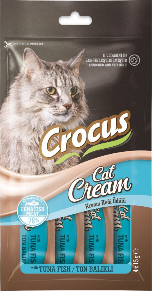 Crocus Ton Balıklı Krema Kedi Ödülü 4 X 15 GR  | SRC: Barcode: 8681085429843