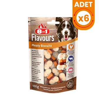 8in1 Flavours Meaty Biscuits Kıtır Köpek Ödül Maması