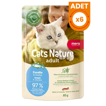 Mera Cats Nature Alabalıklı Pouch Yetişkin Konserve Kedi Maması