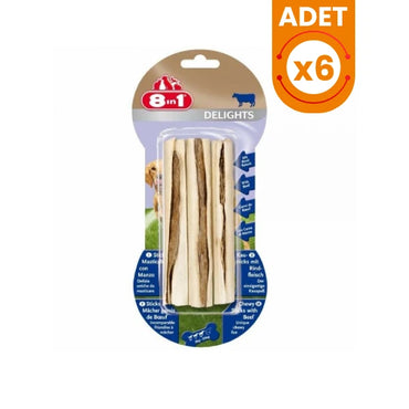 8 In 1 Delights Sticks Biftekli Köpek Kemik Ödülü
