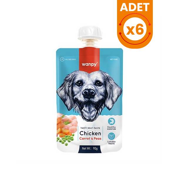 Wanpy Taze Tavuklu ve Havuçlu Et Ezmesi Doğal Köpek Ödülü