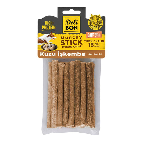 Delibon Süper Munchy Çubuk Kuzu İşkembeli Köpek Çiğneme Kemiği