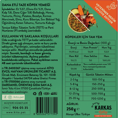 Dana Etli Köpek Yemeği