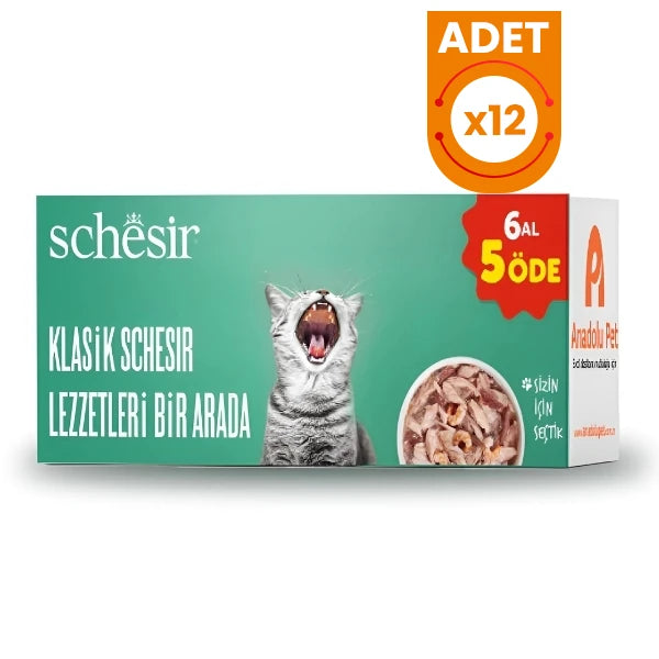 Schesir Klasik Lezzetler Yetişkin Konserve Kedi Maması
