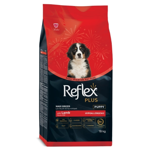 Reflex Plus Büyük Irk Kuzu Etli ve Pirinçli Yavru Köpek Maması